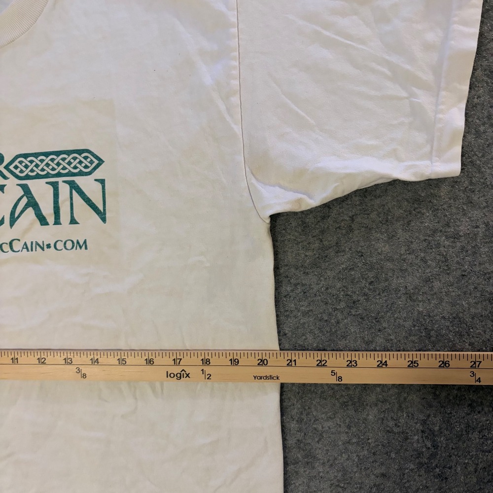 Vintage Bayside Irish For John McCain Promotional T Shirt Adult Large - Picture 8 of 10